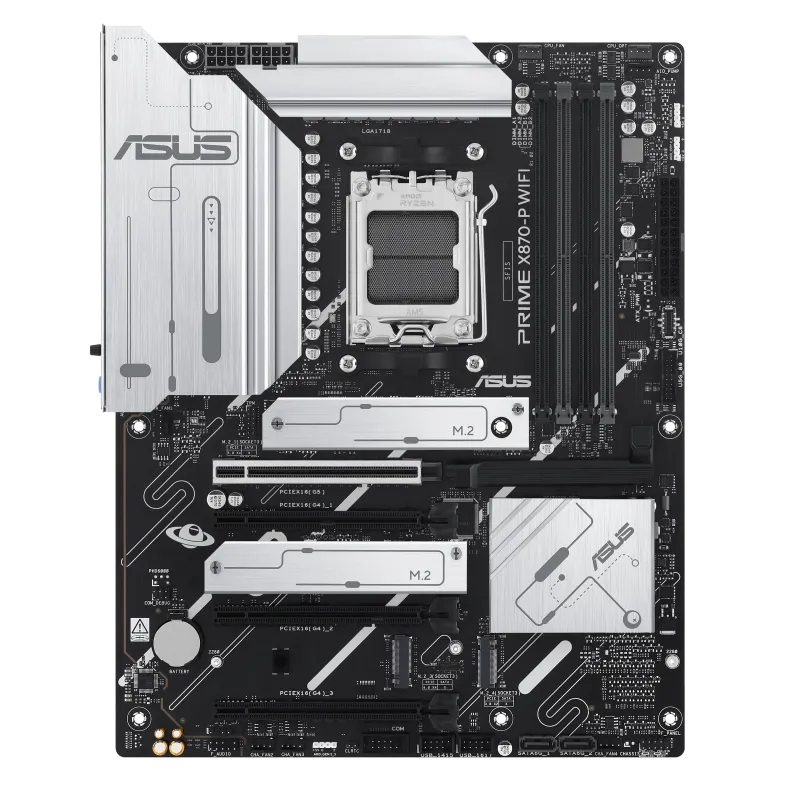 Матплата Asus Prime X870-P WiFi, AM5, ATX, 4DDR-5, 5xPCI-Ex16, 2SATA, 4xM.2, HDMI, 2xUSB-C, 19USB