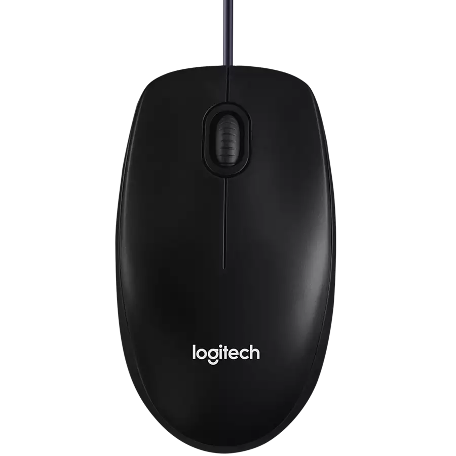 Мышь Logitech B100 Black (черная, оптическая 800dpi, USB, 1.8м) (арт. 910-003357, M/N: M-U0026)