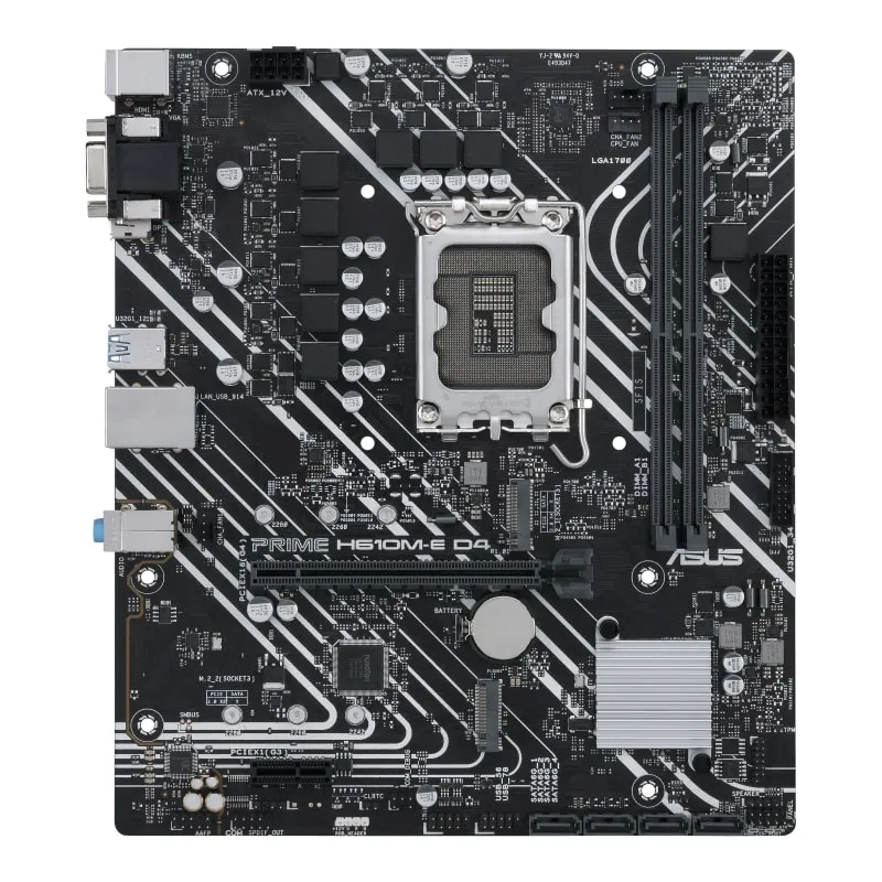 Матплата Asus Prime H610M-A WiFi D4,iH610,S1700,mATX,2DDR-4,1xPCI-Ex16,4SATA,2xM.2,VGA,HDMI,DP,11USB