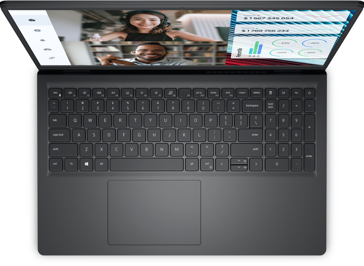 Ноутбук Dell/Vostro 3520/1г/Core i5/1235U/1,3 GHz/16 Gb (2x8Gb)/1Tb M.2 PCIe SSD/Intel Iris Xe/15,6 '' FHD/Wi-Fi 6E/BT5/Win 11 Pro/Черный