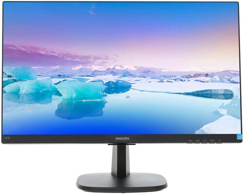 Монитор 23,8" PHILIPS 243V7QJABF (00/01) IPS 1920x1080 75Hz 4мс 250кдм 1000:1 200M:1 1-Sub 1xD-Sub 1xHDMI 1xDP1.2, Колонки 2x2W, Угол Обзора: 178/178. Цвет:Черный