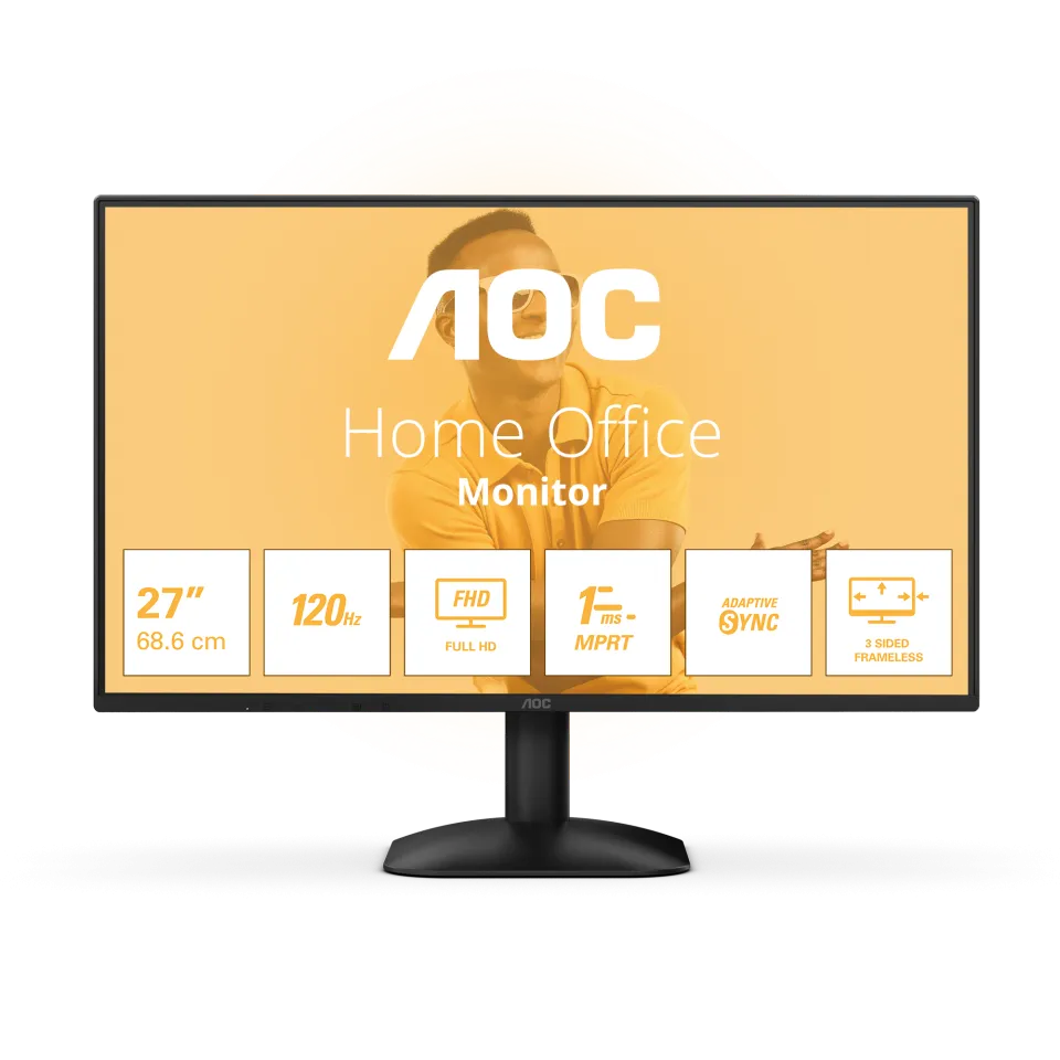 Монитор 27" AOC 27B31H/01 IPS 1920x1080 120Hz 1ms 300 cd/m2 1500:1 VGA HDMI VGA Черный