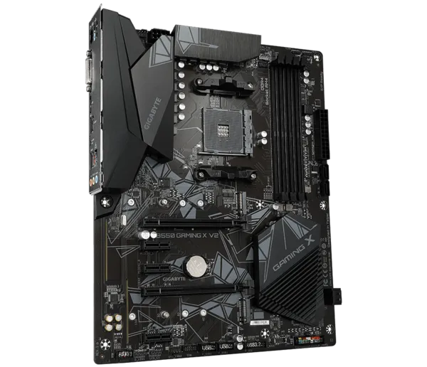 Матплата Gigabyte GA-B550 Gaming X V2, AM4, ATX, 4DDR-4, 2xPCI-Ex16, 4SATA, 2xM.2, DVI, HDMI, 13USB