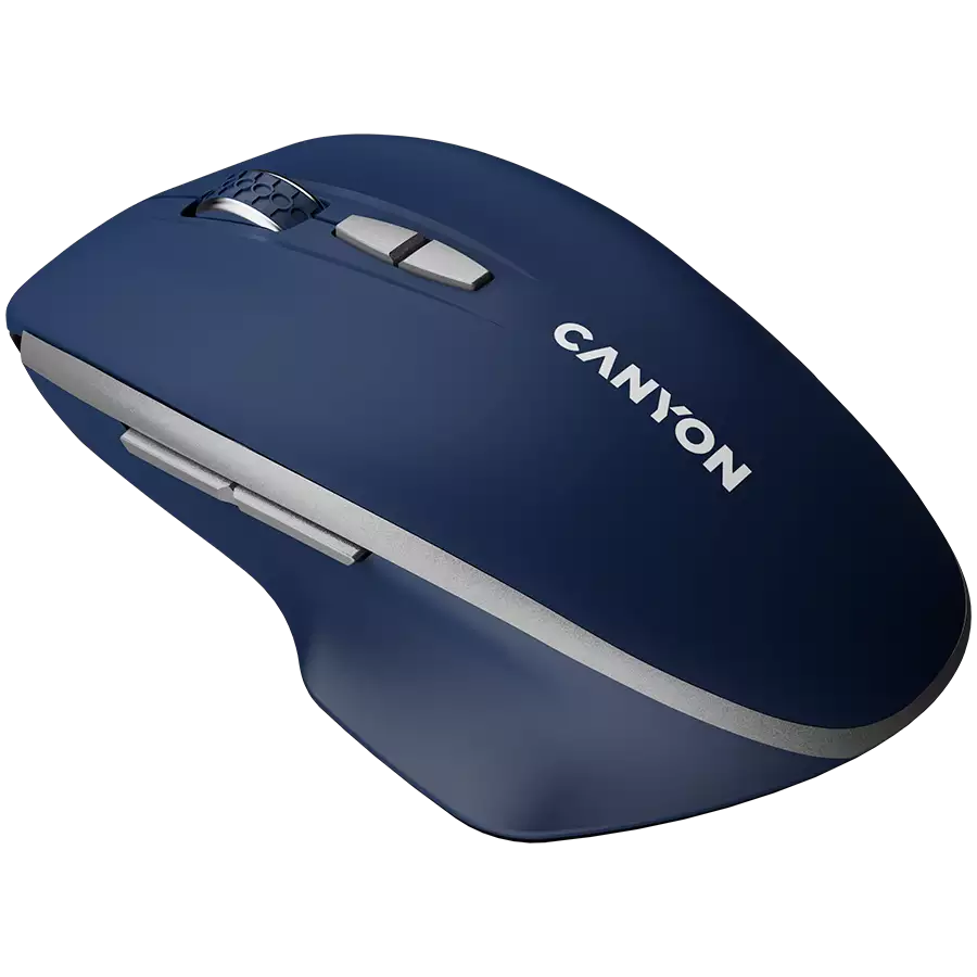 CANYON MW-21, 2.4 GHz  Wireless mouse ,with 7 buttons, DPI 800/1200/1600, Battery: AAA*2pcs,Blue,72*117*41mm, 0.075kg