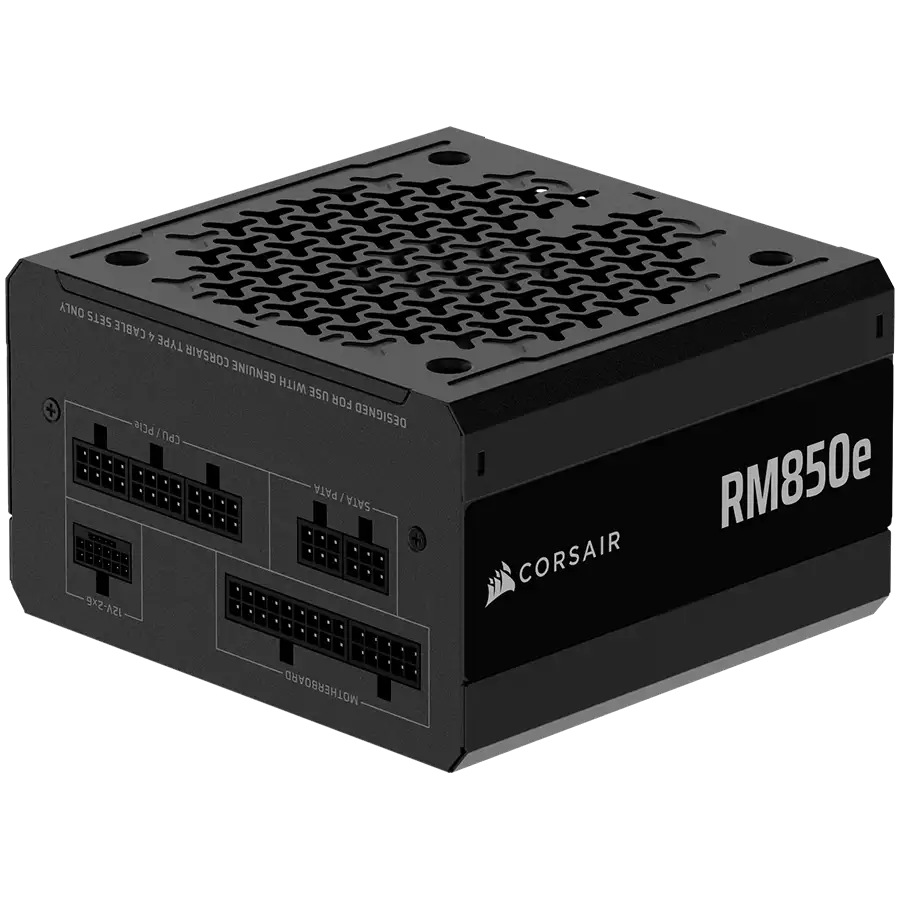 CORSAIR RM850e, 850 Watt, ATX 3.1, PCIe 5.1, Cybenetics GOLD Certified, Fully Modular