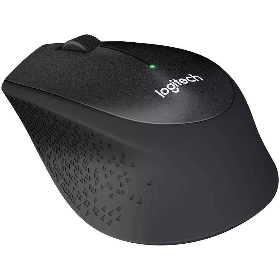 Мышь беспроводная Logitech M330 Silent Plus Black (черная, оптическая, 1000dpi, 2.4 GHz/USB-ресивер, бесшумная, под правую руку) (M/N: M-R0051 / C-U0010)