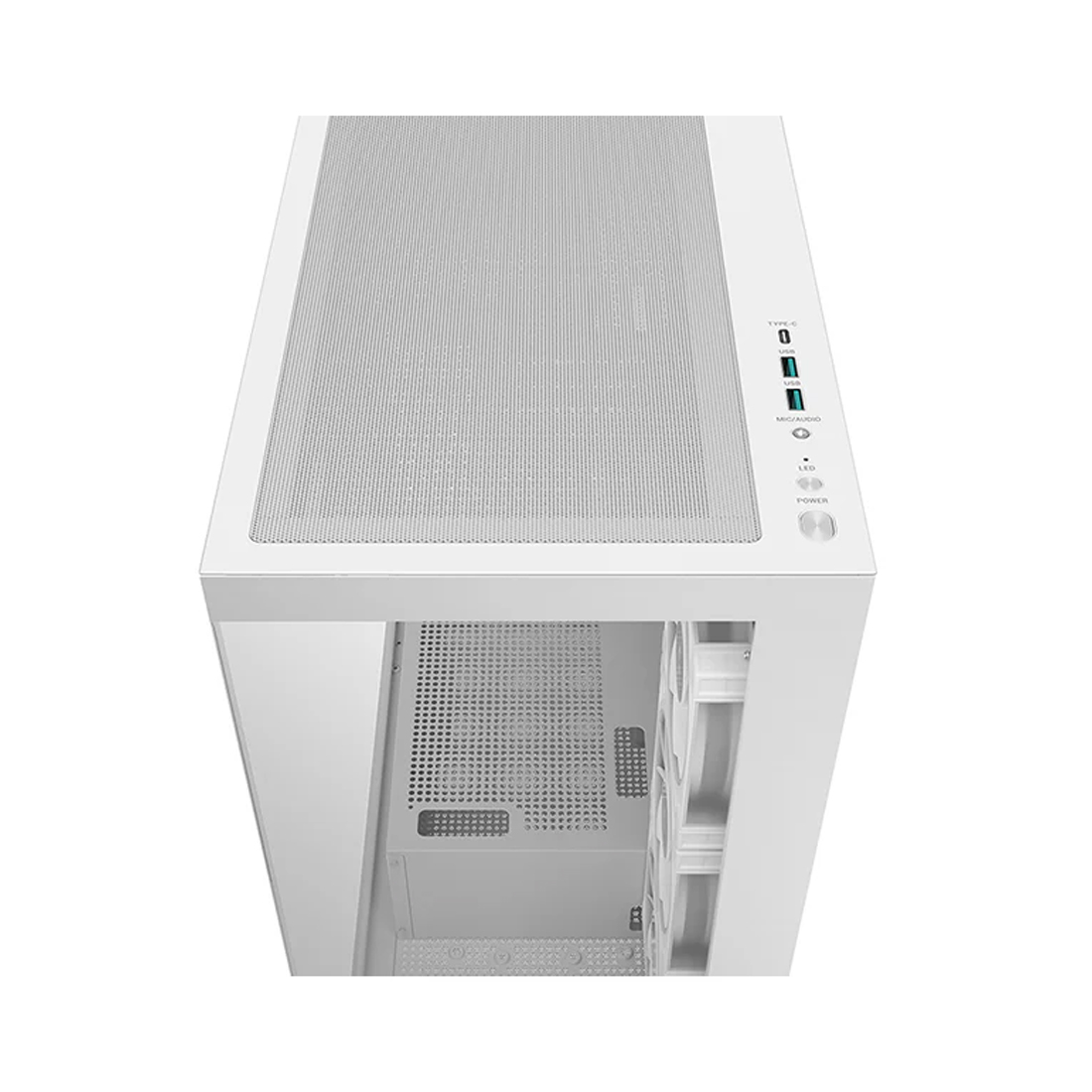 Корпус DeepCool CG580 4F V2 WH, Midi Tower, ATX, White, 2x3.5"/2x2.5", 2xUSB3.0, USB-С
