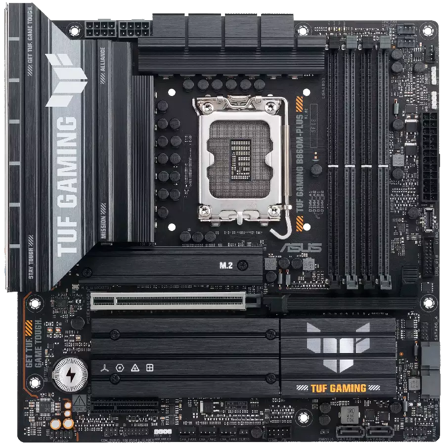 ASUS Main Board Desktop Intel B860 Chipset 4 x DIMM slots, max. 256GB, DDR5 1 x PCIe 5.0 x16 slot 1 x DisplayPort1 x HDMI port 1 x Wi-Fi Module 3 x M2 4 x SATA m-ATX