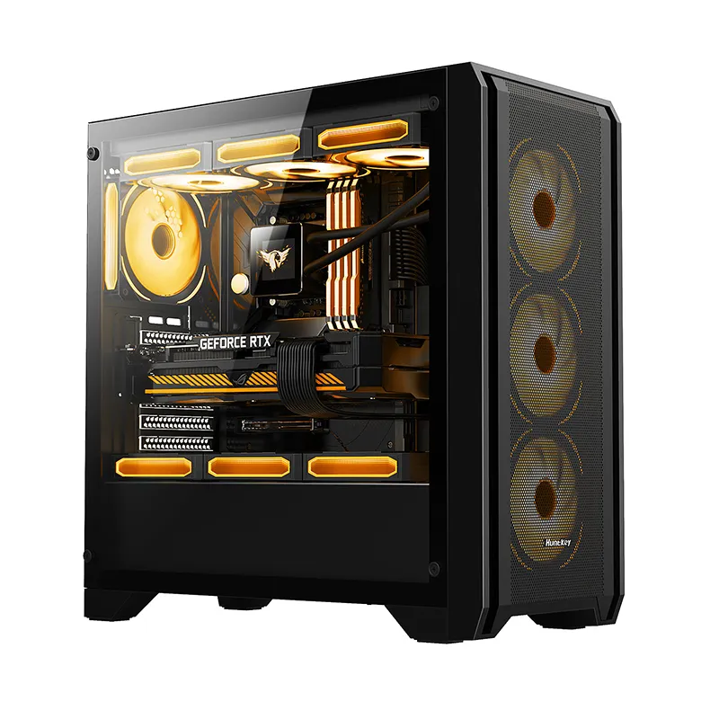 Корпус HuntKey GX750A Predator, Midi Tower, ATX, m-ATX, Black, 2x3.5"/1x2.5", 2xUSBx2.0, USB3.0