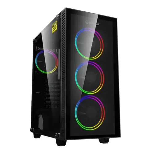 Корпус GameMax Draco XD, Midi Tower, ATX, Black, 2x3.5"/2x2.5", USB2.0, USB3.0