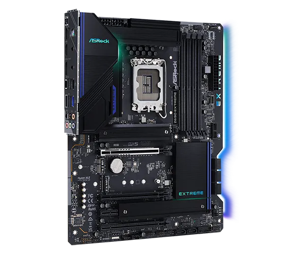 Матплата ASRock Z690 Extreme, iZ690, S1700, ATX, 4DDR-4, 3xPCI-Ex16, 8SATA, 3xM.2, HDMI, DP, 15USB
