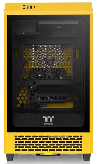 Корпус Thermaltake The Tower 200 Bumblebee, Mini Tower, m-ITX, Yellow, 2x3.5"/2x2.5", 2xUSB3.0,USB-C