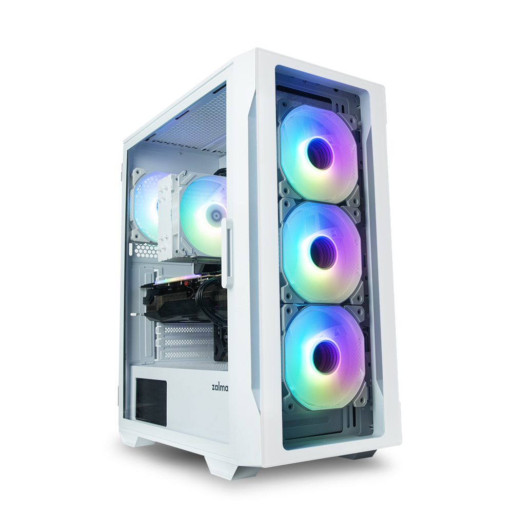 Корпус Zalman I3 NEO TG, Midi Tower, ATX, White, 2x3.5"/3x2.5", 3xUSB, RGB