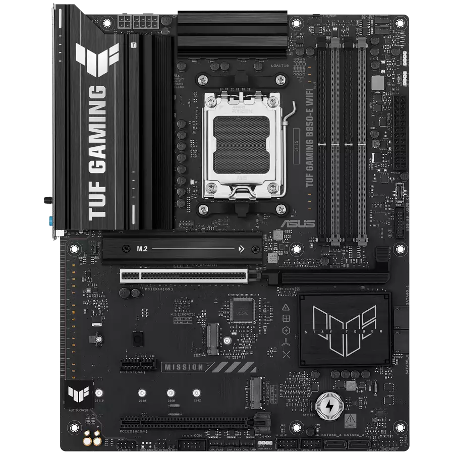 ASUS Main Board Desktop AMD Socket AM5 AMD B850 Chipset 4 x DIMM slots, max. 256GB, DDR5 1 x DisplayPort1 x HDMI port 1 x Wi-Fi module 3 x M.2 slots 4 x SATA ATX Form Factor