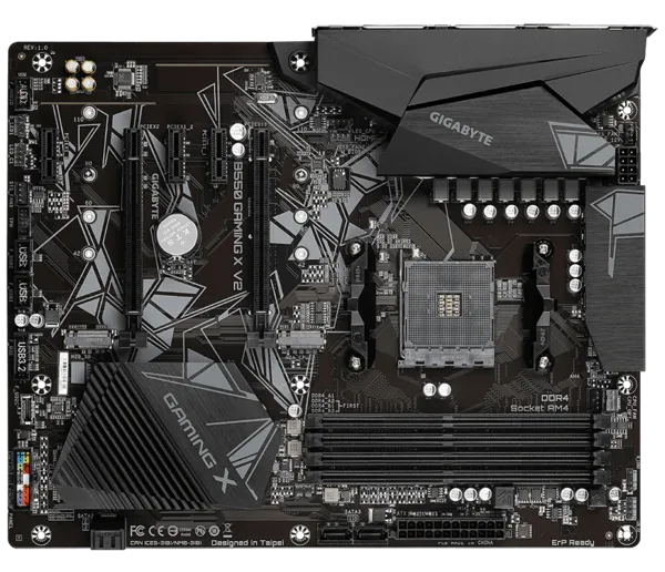 Матплата Gigabyte GA-B550 Gaming X V2, AM4, ATX, 4DDR-4, 2xPCI-Ex16, 4SATA, 2xM.2, DVI, HDMI, 13USB
