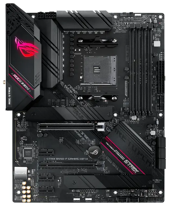 Матплата Asus ROG Strix B550-F Gaming, AM4, ATX, 4DDR-4, 2xPCI-Ex16, 6SATA, 2xM.2, HDMI, DP, 14USB