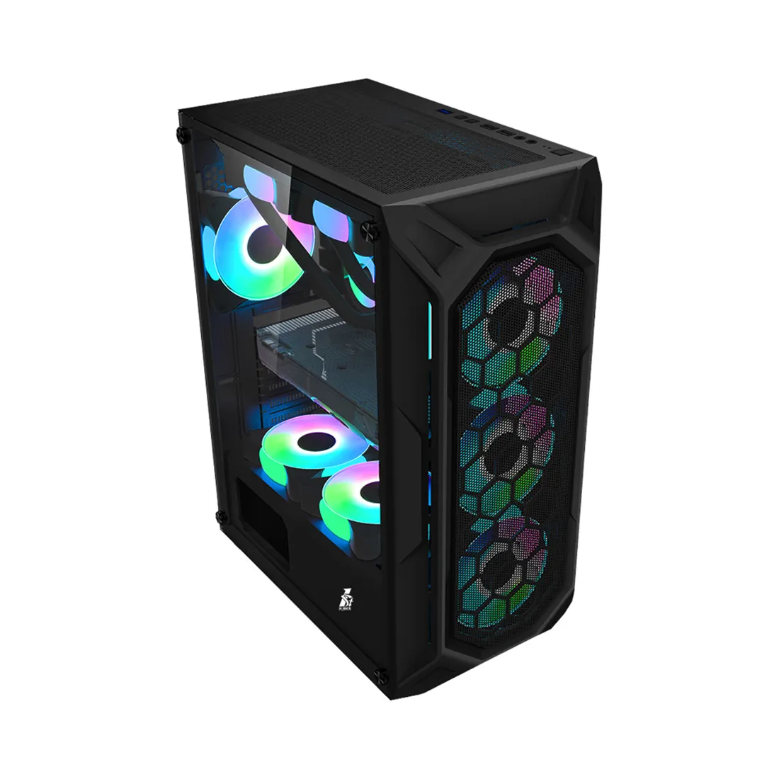 Корпус 1Stplayer FireBase X6, Midi Tower, ATX, Black, 2x3.5"/2x2.5", 2xUSB2.0, USB3.0