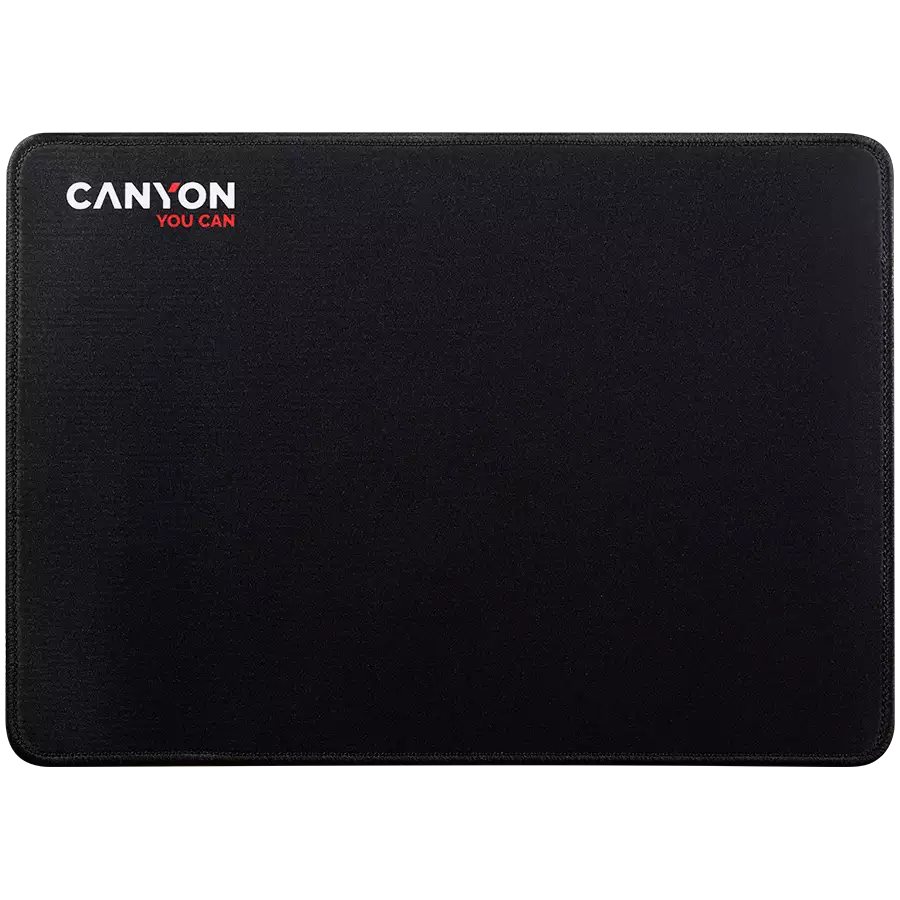 CANYON MP-4, Mouse pad,350X250X3MM,Multipandex,fully black with our logo (non gaming),blister cardboard