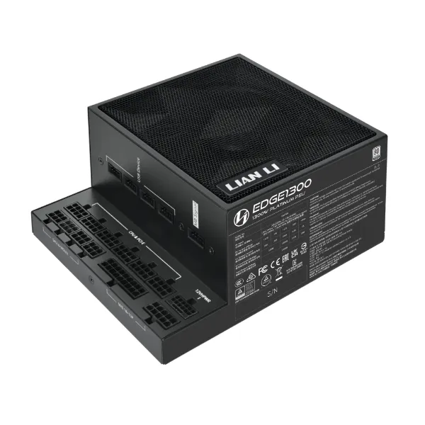 Блок питания Lian Li EG1300 BLACK 1300W Full Modular, 80+ PLATINUM, КПД 92,39%, 33.61dBA, FAN 120MM FDB, 2000rpm, Black G9P.EG1300.BE00.EU