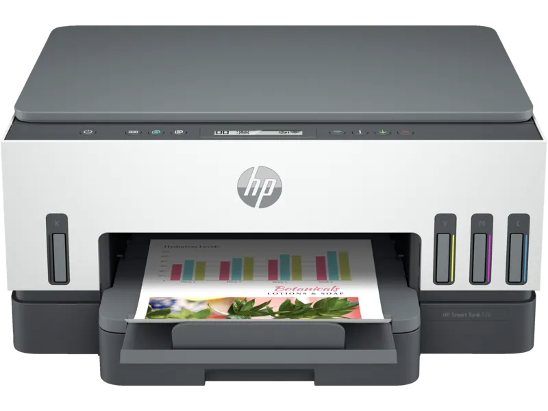 МФУ HP Smart Tank 720 (A4) Color Ink Printer/Scanner/Copier 1200 x 1200 dpi 15/9ppm. USB 2.0+Wi-Fi  duty cycle 5000 pages