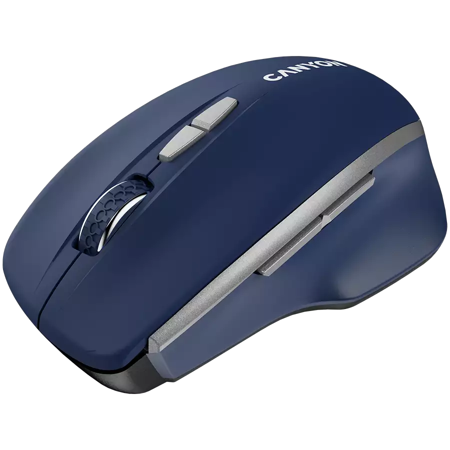 CANYON MW-21, 2.4 GHz  Wireless mouse ,with 7 buttons, DPI 800/1200/1600, Battery: AAA*2pcs,Blue,72*117*41mm, 0.075kg