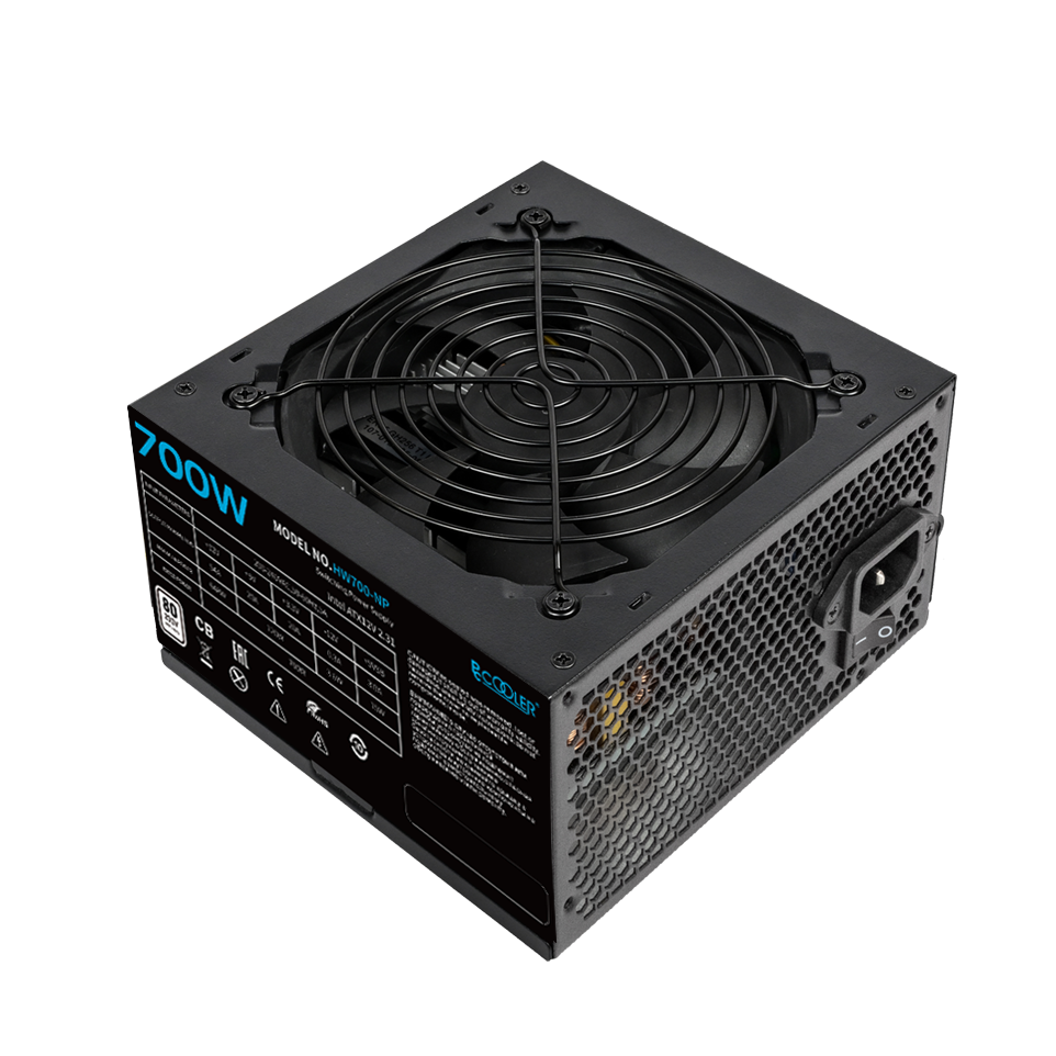 Блок питания PCCooler HW700-NP, 700W, Non Modular, 80+, Fan 120mm, HW700-NP