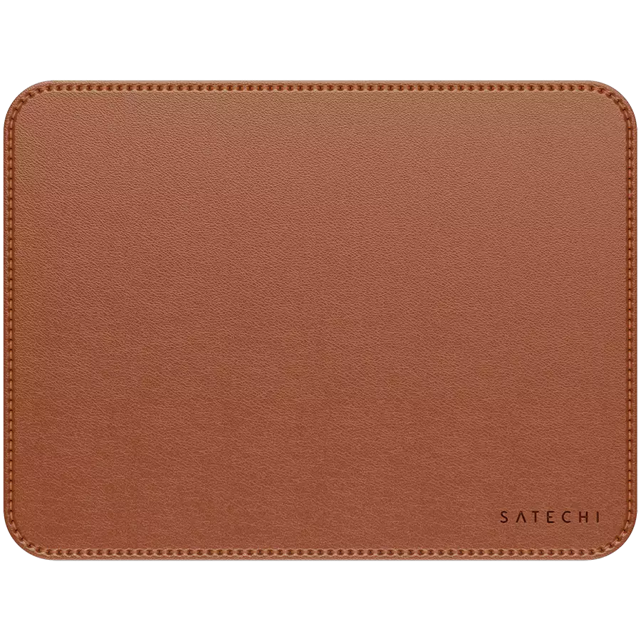 SATECHI Vegan-Leather Premium Mouse Pad (Brown)