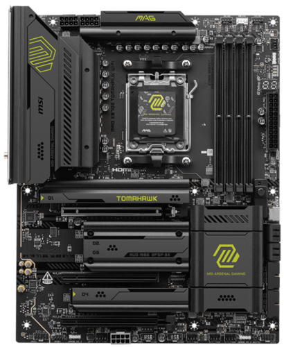 Матплата MSI MPG X870E Carbon WiFi, AM5, ATX, 4DDR-5, 3хPCI-Ex16, 4SATA, 4xM.2, HDMI, USB-C, 16USB