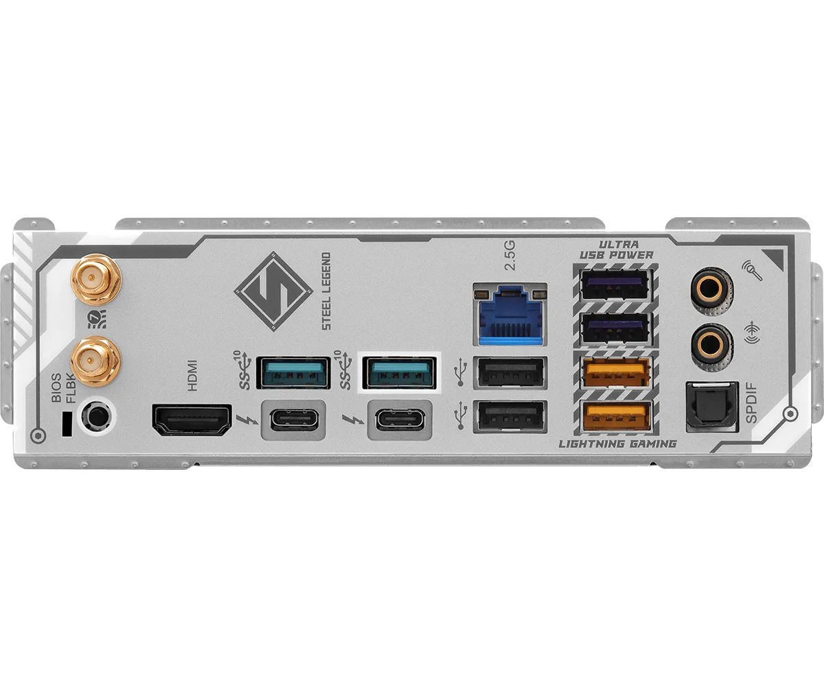 Материнская плата ASRock Z890 STEEL LEGEND WIFI LGA1851 4xDDR5 8xSATA 5xM.2 HDMI DP ATX