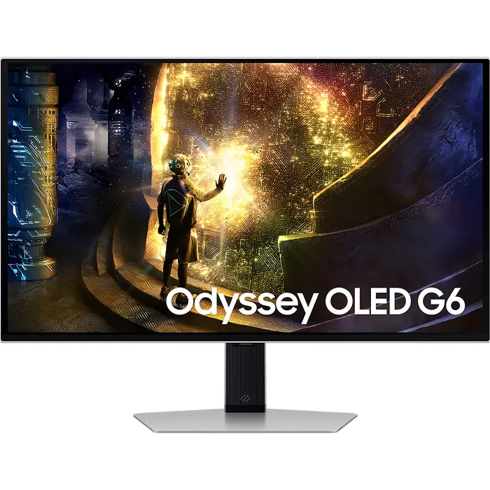 Монитор жидкокристаллический Samsung LS27DG612SIXCI 27'' 16:9 2560х1440(WQHD) OLED, nonGLARE, nonTOUCH, 240 Hz, 200 cd/m2, 0,4 ms, 2xHDMI, DP, Black, Серебряный