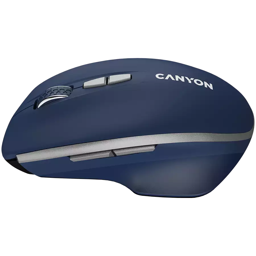 CANYON MW-21, 2.4 GHz  Wireless mouse ,with 7 buttons, DPI 800/1200/1600, Battery: AAA*2pcs,Blue,72*117*41mm, 0.075kg