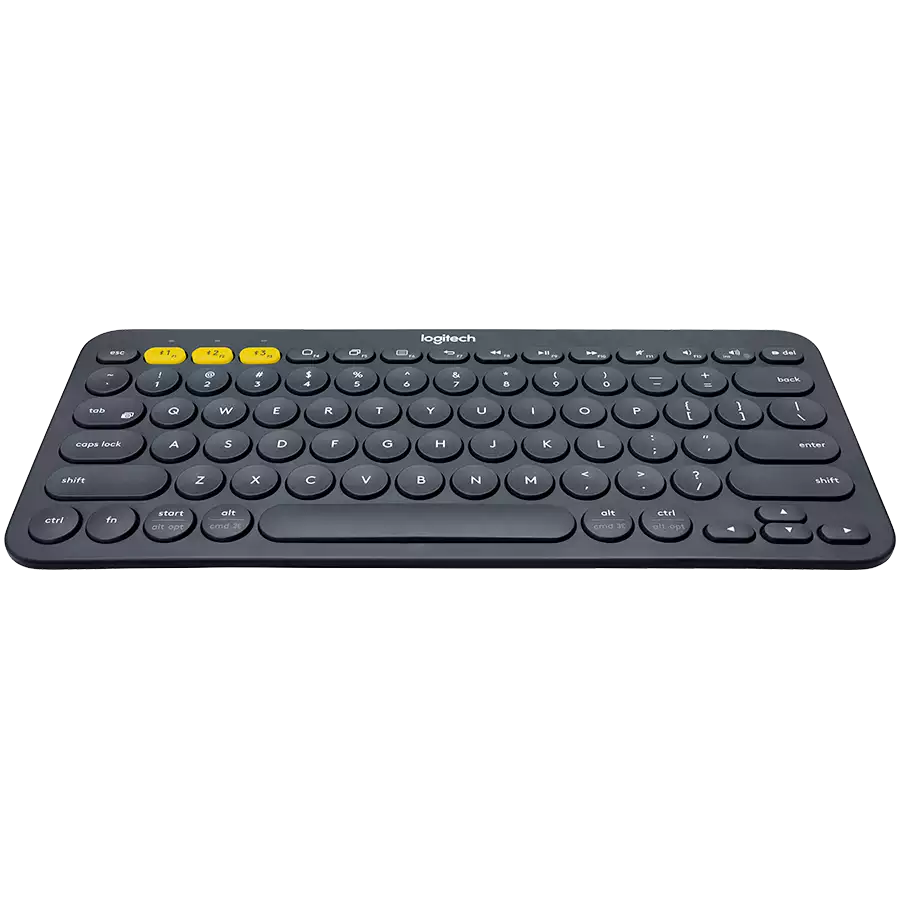 Клавиатура беспроводная Logitech K380 (DARK GREY, Multi-Device, Bluetooth Classic (3.0), 2 батарейки типа ААА) (M/N: Y-R0056)