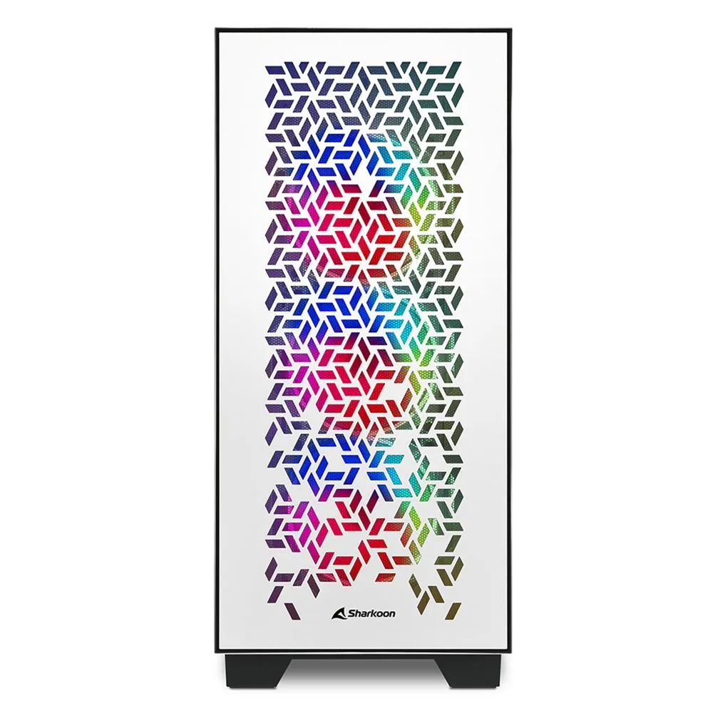 Корпус Sharkoon ELITE SHARK CA300H WE, Midi Tower, E-ATX, White, 4x3.5"/7x2.5", 2xUSB3.0, USB-C