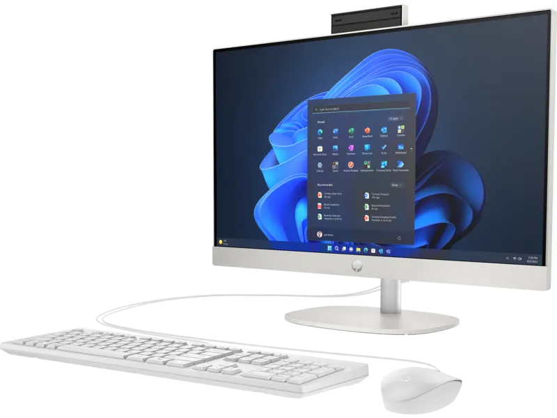 HP ProOne 240 G10 24AiOBU-i7-1355UIDS / 23.8 inch AG FHD UWVA IPS 250 / 16GB DDR4 / 512GB M.2 SSD Value / W11 Pro / 1yw / 125 White Cellulose Fiber Packagingkbd / 125WhitemouseCelluloseFiberPackaging / Realtek Wi-Fi 6 WLAN / Zoom Logo RTF Card / Shell Wh