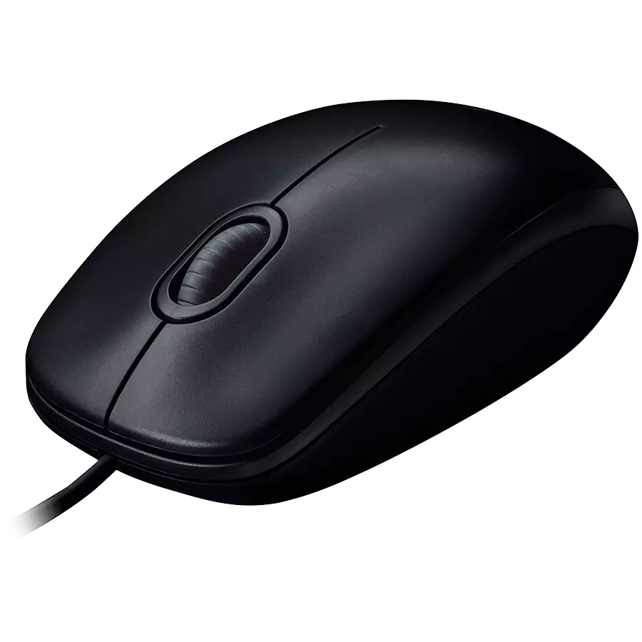 Мышь Logitech B100 Black (черная, оптическая 800dpi, USB, 1.8м) (арт. 910-003357, M/N: M-U0026)