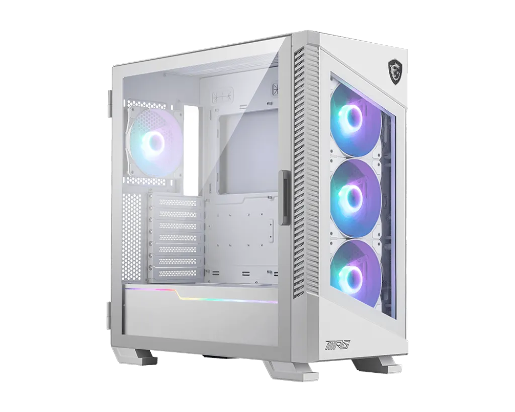 Корпус MSI MPG Velox 100R, Midi Tower, ATX, White, 2x3.5"/2x2.5", 2xUSB3.0, USB-C