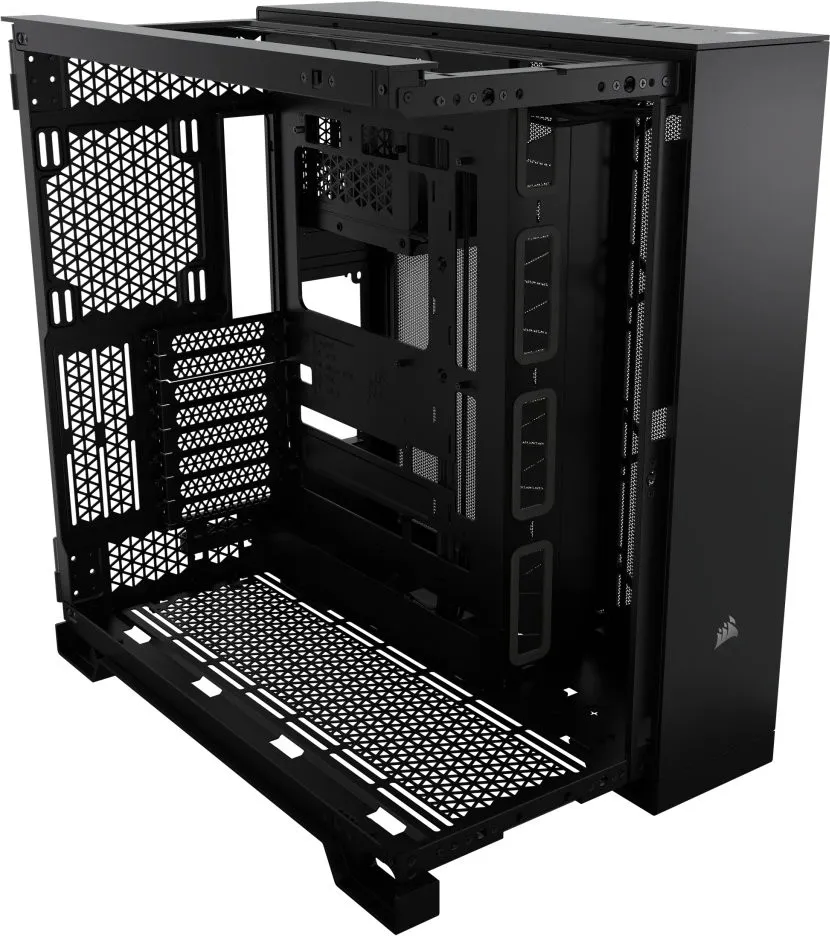 Корпус Corsair 6500D Airflow, Midi Tower, m-ATX, Black, 2x3.5"/2x2.5", 4xUSB3.2, USB-C