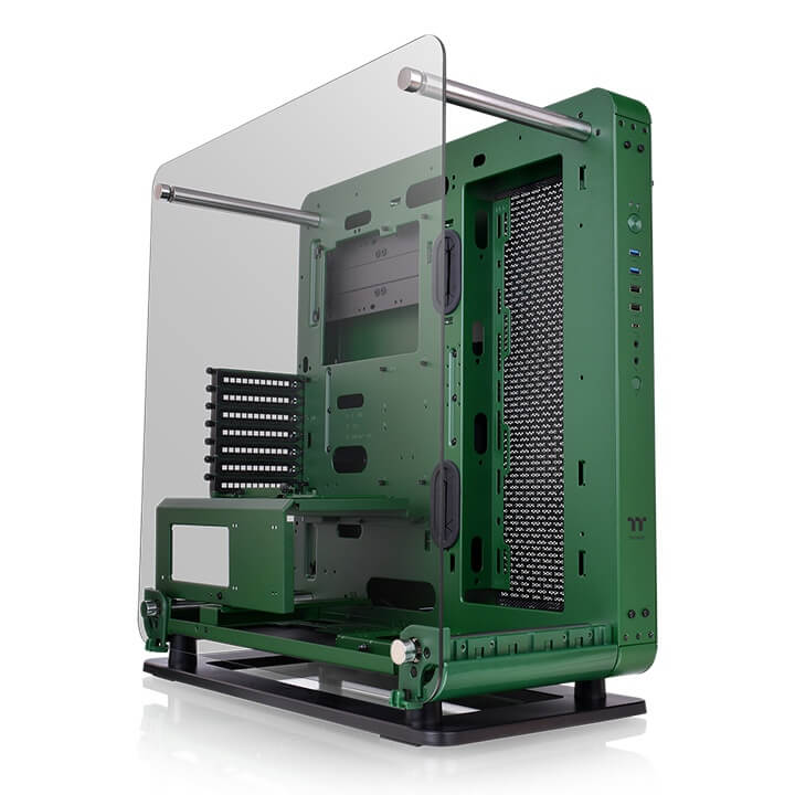 Корпус Thermaltake Core P6 TG Racing Green, Midi Tower, ATX, 4x3.5"/8x2.5", 2xUSB, 2xUSB3.0, USB-C