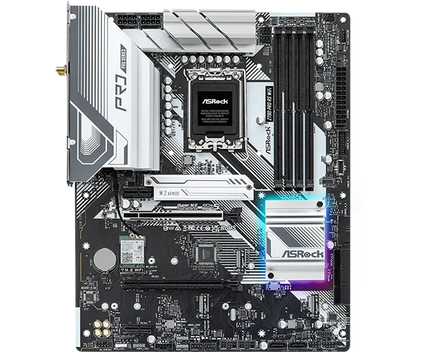 Матплата ASRock Z790 Pro RS WiFi, iZ790, S1700, ATX, 4DDR-5, 8SATA, 2xPCI-Ex16, 4xM.2, HDMI,DP,17USB