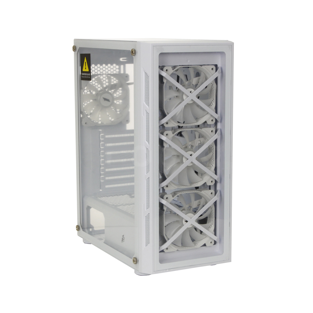 Корпус 1Stplayer FireBase XP-G-WH-4F7-W, Midi Tower, ATX, White, 2x3.5"/3x2.5", 3хUSB, RGB