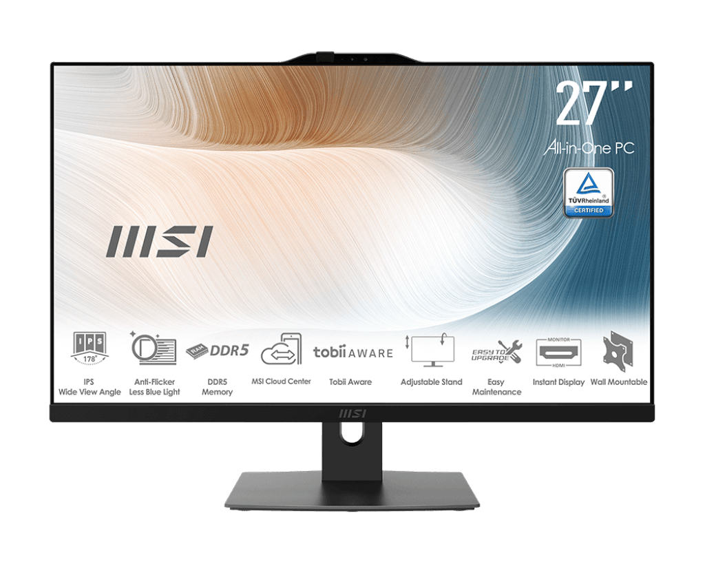 Моноблок MSI Modern AM272P 1M 27'' FHD, Ultra 5 120U, 16Gb, 512Gb, Non-OS, Черный Клавиатура + Мышь в комплекте (батареек нет), 1M-681XRU