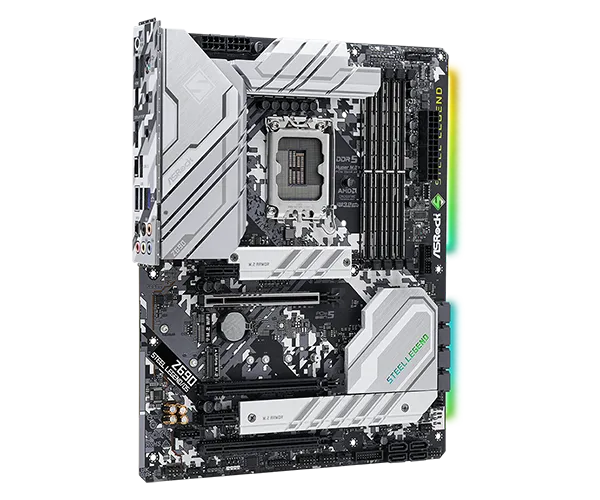 Матплата ASRock Z690 Steel Legend/D5, iZ690, S1700, ATX, 4DDR-5,3xPCI-Ex16,8SATA,3xM.2,HDMI,DP,14USB