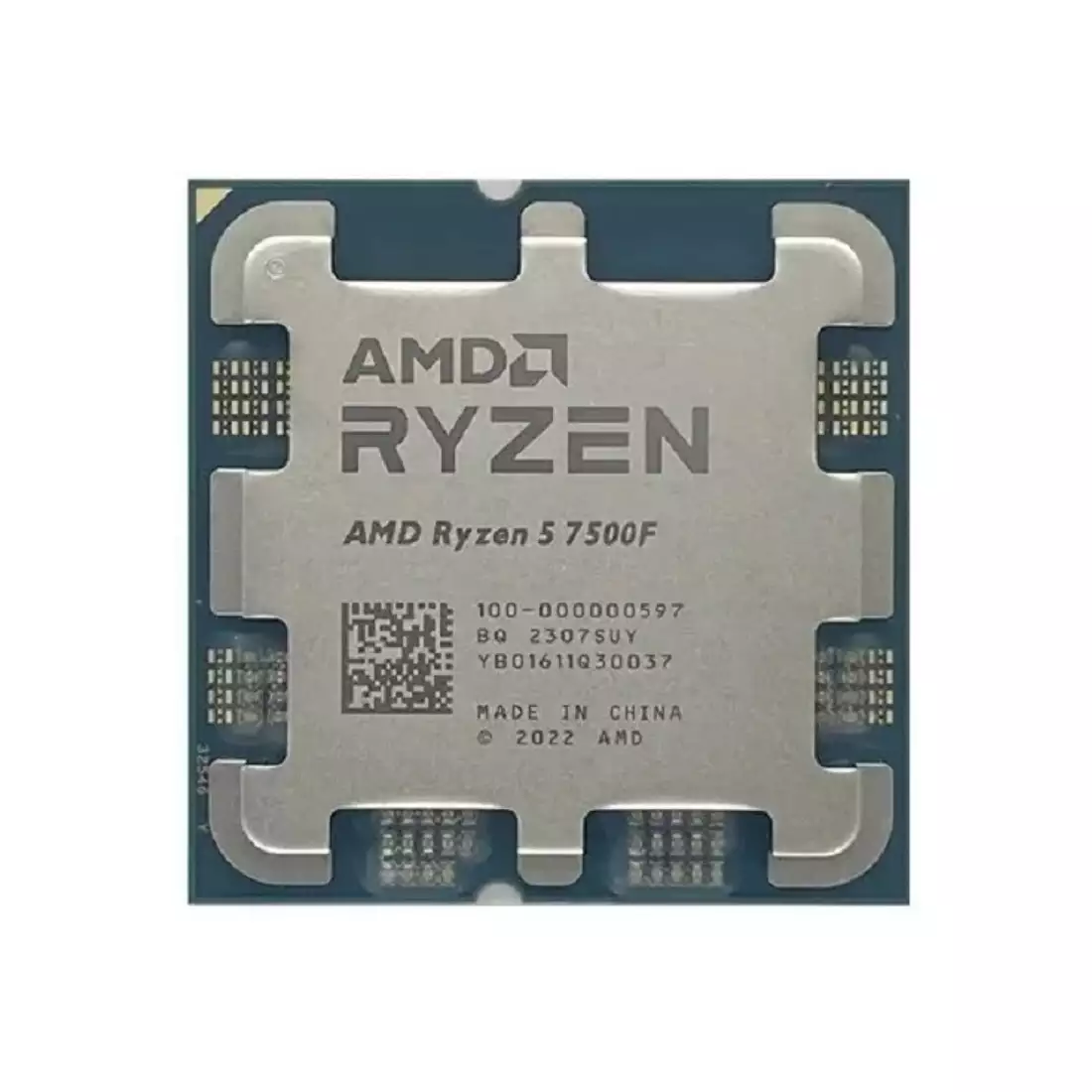 Процессор AMD Ryzen 5 7500F 3,7Гц (5,0ГГц Turbo) Zen4 6-ядер 12-потоков, 6MB L2, 32MB L3, 65W-85W, AM5 OEM 100-000000597