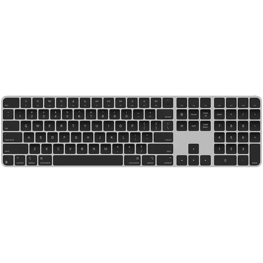 Magic Keyboard with Touch ID and Numeric Keypad for Mac models with Apple silicon - Russian - Black Keys,Model A3119