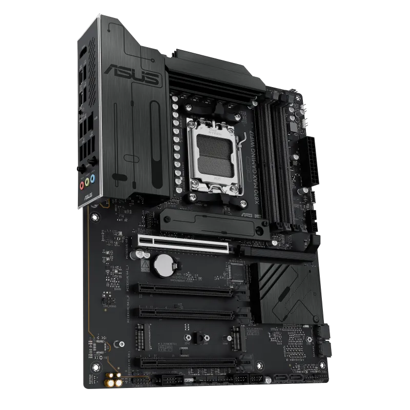 Матплата Asus X870 Max Gaming WiFi7, AM5, ATX, 4DDR-5, 4хPCI-Ex16, 4SATA, 3xM.2, HDMI, 2xUSB-C,17USB