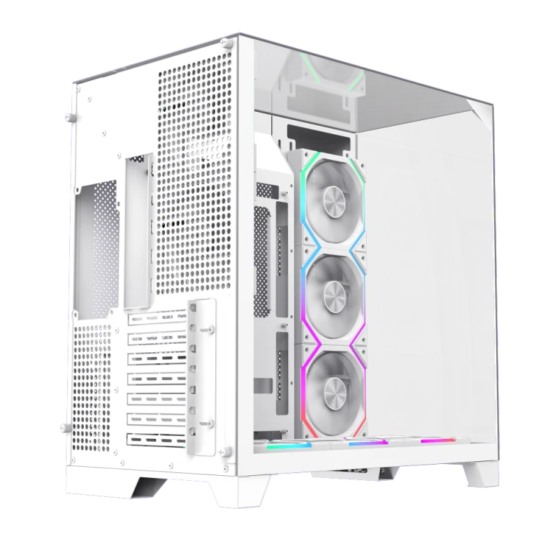 Корпус GameMax Infinity Pro WH, Midi Tower, ATX, White, 3x2.5"/1x3.5", USB3.0, USB-C, RGB