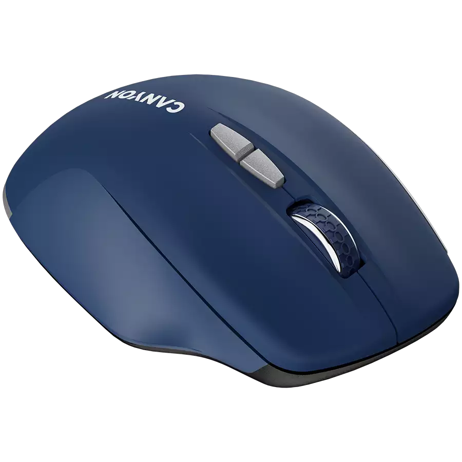 CANYON MW-21, 2.4 GHz  Wireless mouse ,with 7 buttons, DPI 800/1200/1600, Battery: AAA*2pcs,Blue,72*117*41mm, 0.075kg