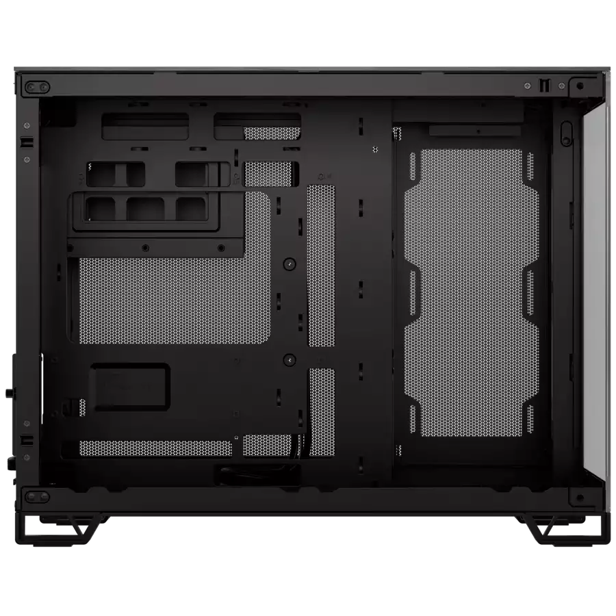 CORSAIR 2500X Micro ATX Dual Chamber PC Case - Black/Obsidian Aluminum