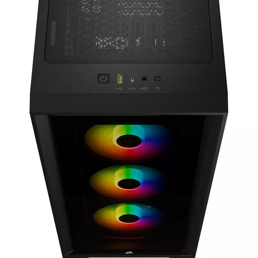 Corsair iCUE 4000X RGB Tempered Glass Mid-Tower, Black