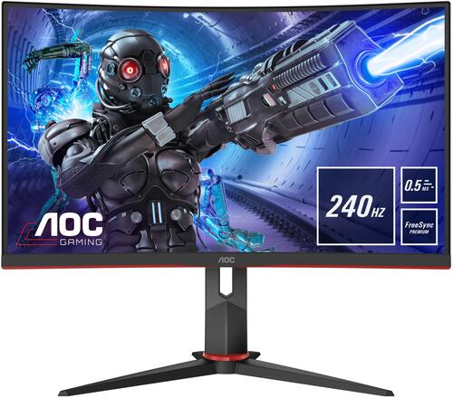 Изогнутый профессиональный игровой монитор 27" AOC C27G2ZE/BK VA 1920x1080 240Hz 0,5ms 300cd/m Curved  3000:1 Радиус кривизны1500R 2xHDMI DP Black/Red